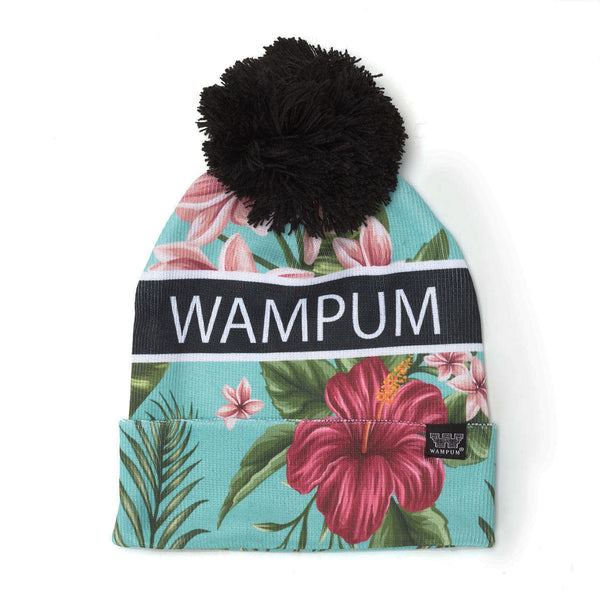 Floral Pom Beanie