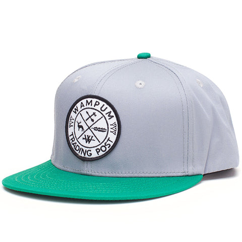 Trading Post Snapback Hat Gray And Green