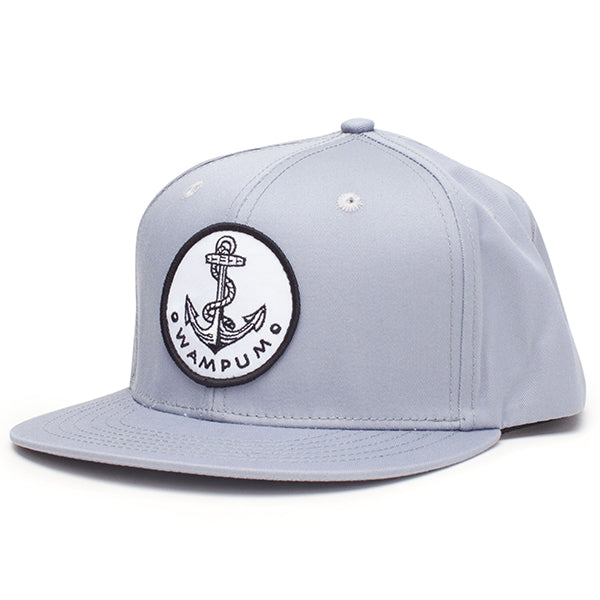 Anchor Snapback Hat Gray
